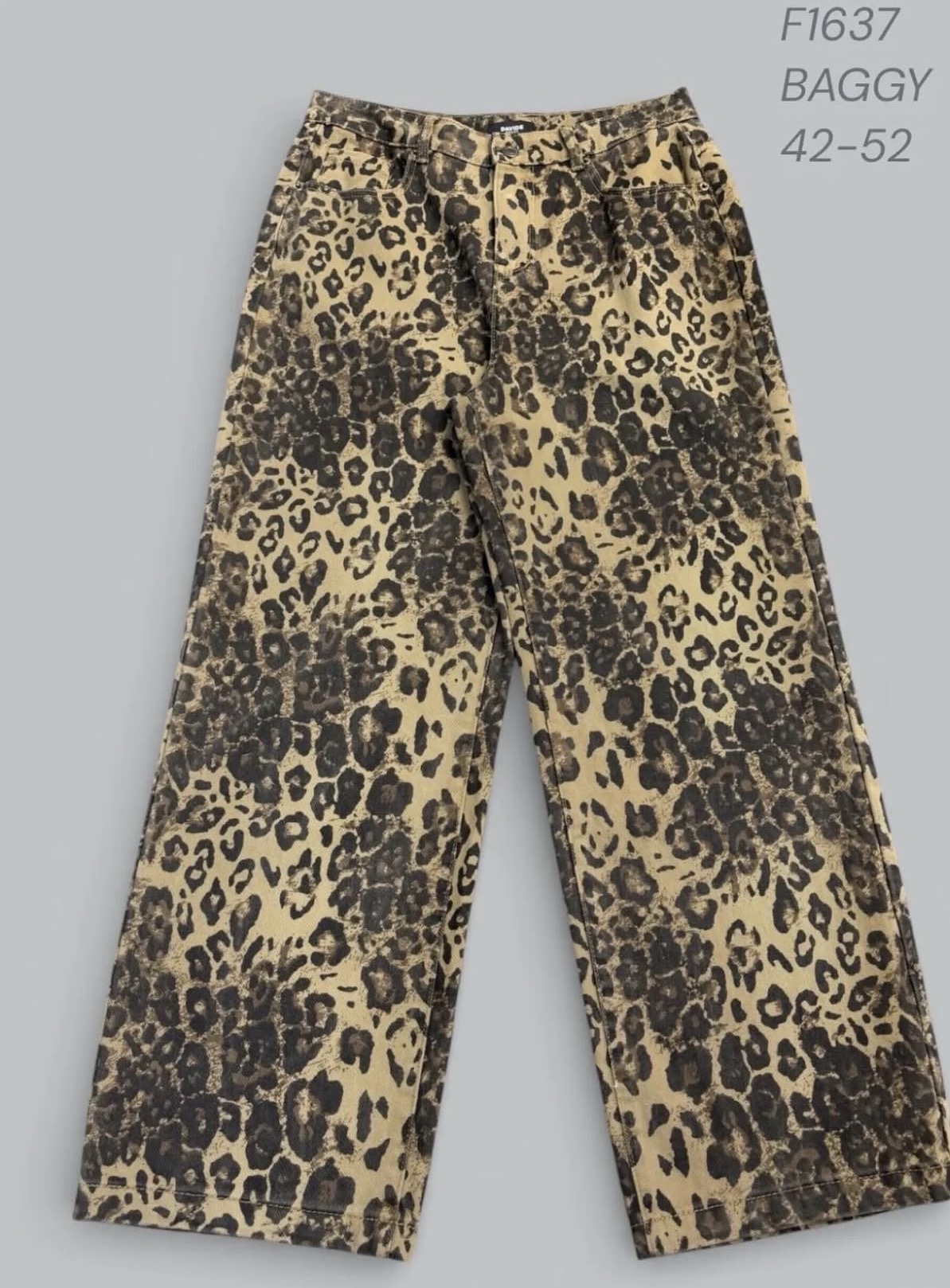 Jeans Baggy Leopardato