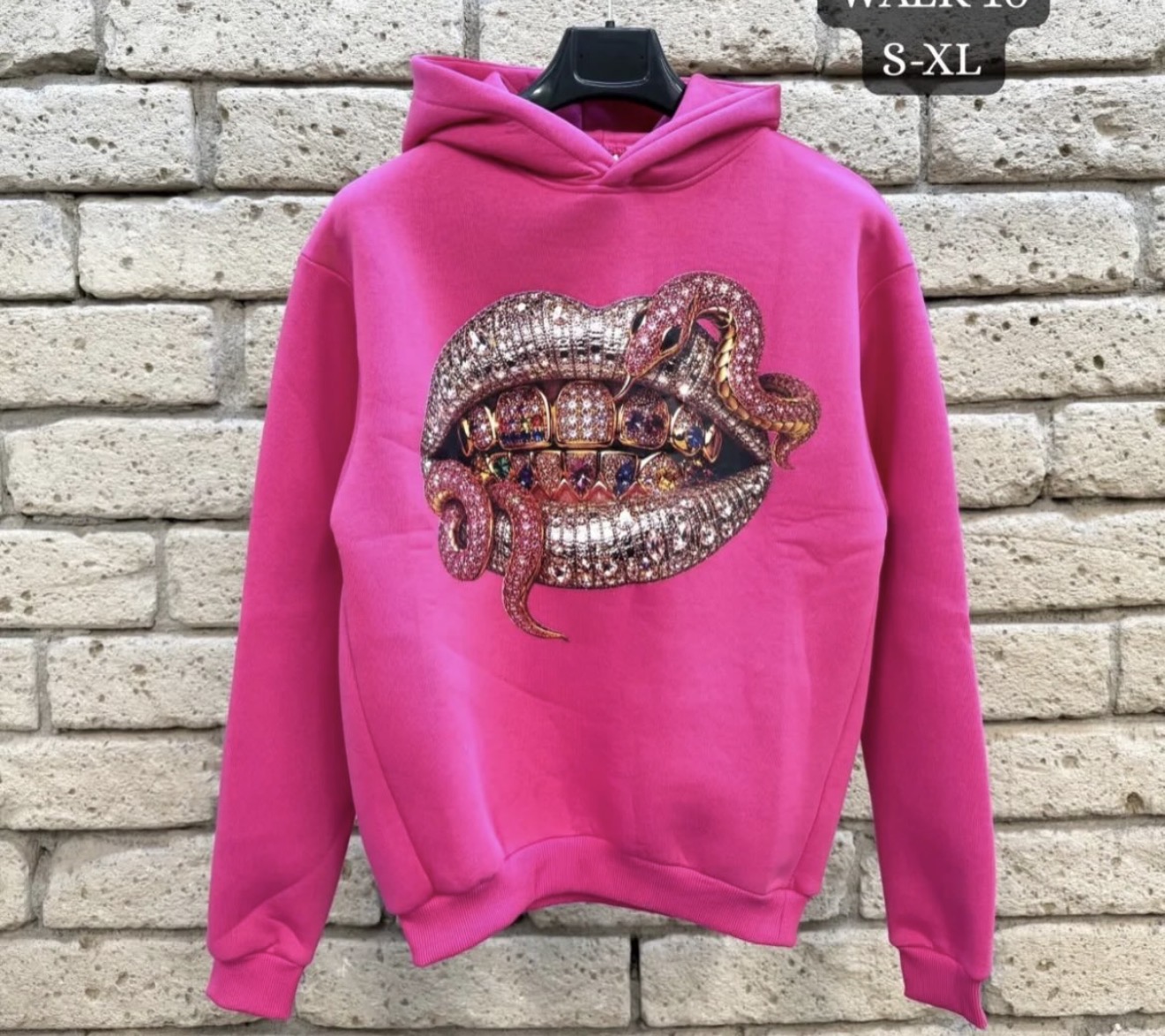 Felpa Lips Snake Fucsia