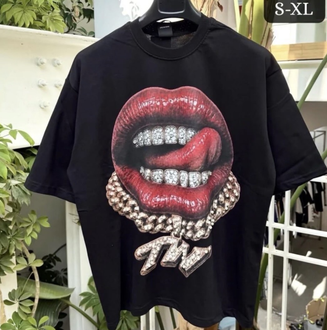 T-shirt Lips Grillz